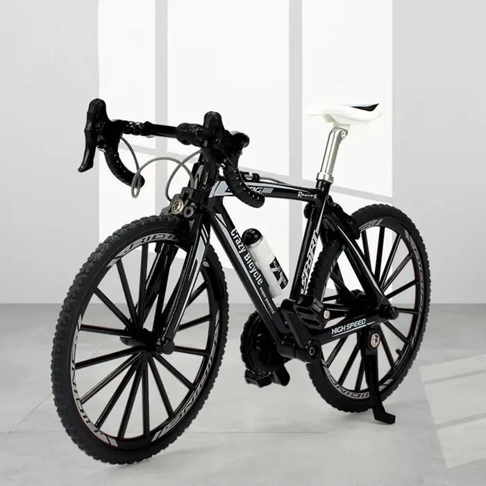 Mini modèle de vélo de simulation en alliage, jouet de course détaillé avec un design réaliste, parfait pour l'ornement de la maison de pâques