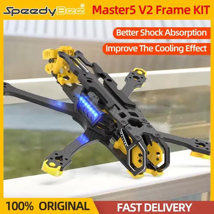 KIT de cadre de drone SpeedyBee Master 5 V2 5 pouces 130 ° FOV pour unité aérienne analogique/O3 VTX/Link RC FPV Racing