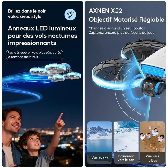 Mini Drone AXNEN XJ2 avec Caméra pour Capturer des Moments Inoubliables Occasions Familiales et Spéciales