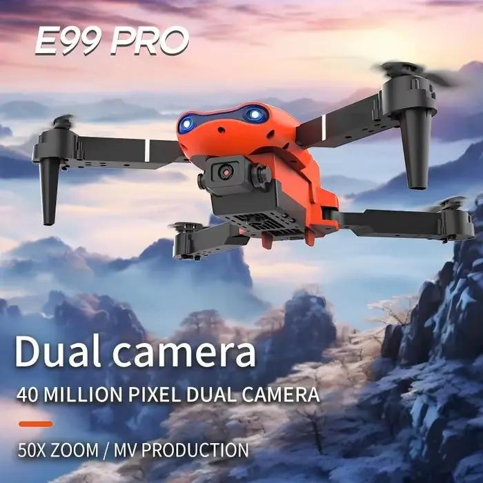 Drone E99 K3 Pro HD 4K avec caméra, mini-hélicoptère RC pliable pour tous les âges, occasions spéciales et captation de vues panoramiques