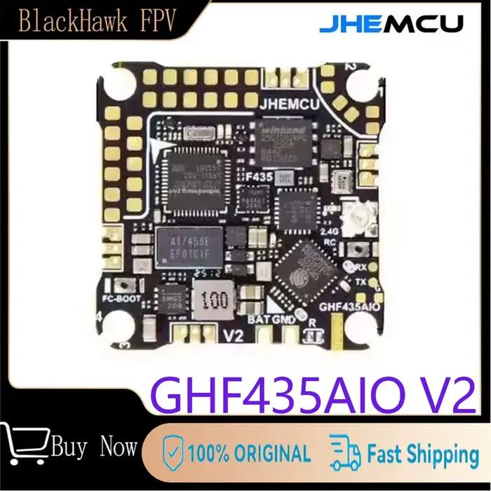 JHEMCU GHF435AIO V2 20A contrôleur de vol 2-4S avec OSD Baro Blackbox récepteur ELRS 2.4G intégré pour Drone RC FPV Freestyle