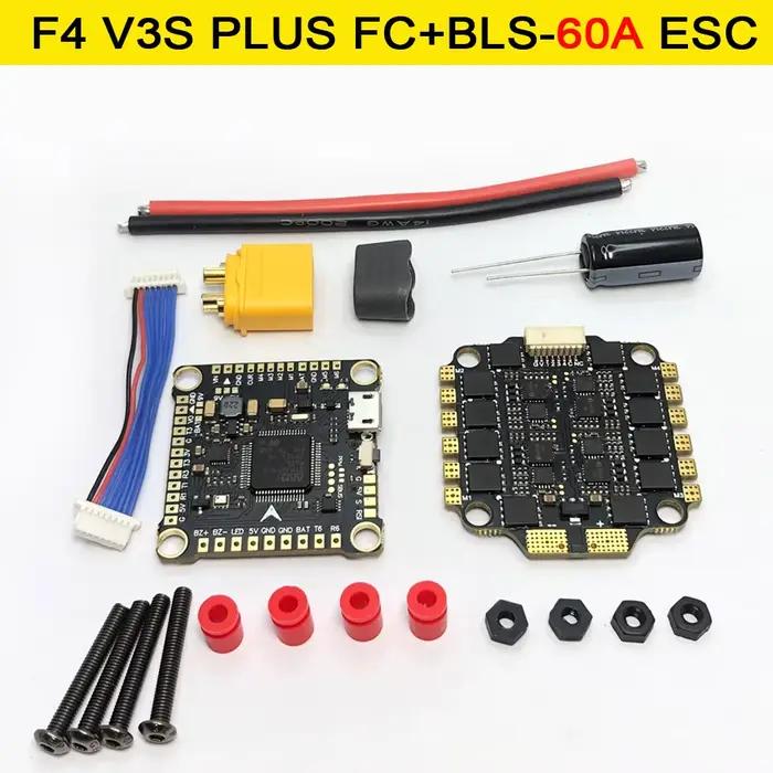 F4V3S F4 V3 V3S PLUS FC pile/tour volante carte contrôleur de vol baromètre OSD 30A 45A 60A ESC pour Drone de course FPV quadrirotor