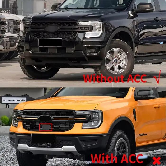 Grille de pare-chocs avant style Raptor avec éclairage sans ACC, pièces auto pour Ford Ranger 2022 2023