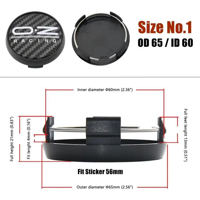Lot 4 65MM/66MM/68MM Capuchons Jante Centre De Roue Caches Moyeu Enjoliveurs Tapacubos OZ Autocollants Pour Voiture