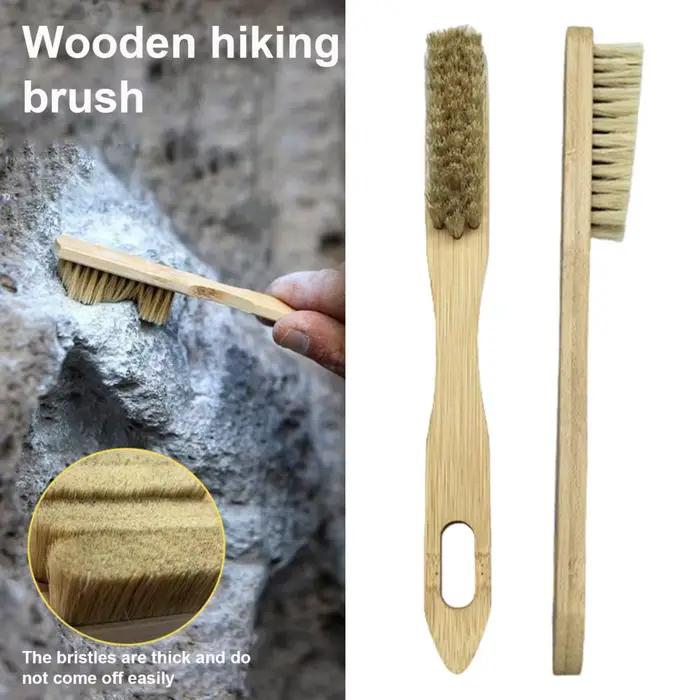 Brosse d'escalade à poils souples, épurateur d'escalade en bois Durable avec poignée ergonomique épaisse pour l'intérieur