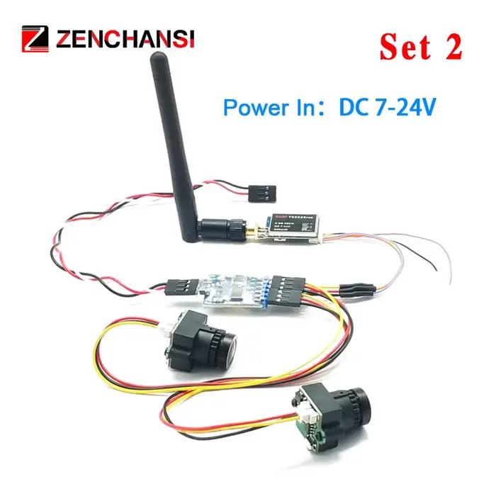 Moniteur HD IPS 7 pouces 5.8G 40CH 1024*600 avec caméra vidéo double 3 canaux FPV et émetteur