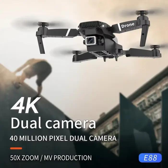 DWI D19 E88 Pro Drone 4K professionnel HD RC avion double caméra tête grand Angle télécommande quadrirotor jouet hélicoptère pour adultes enfant