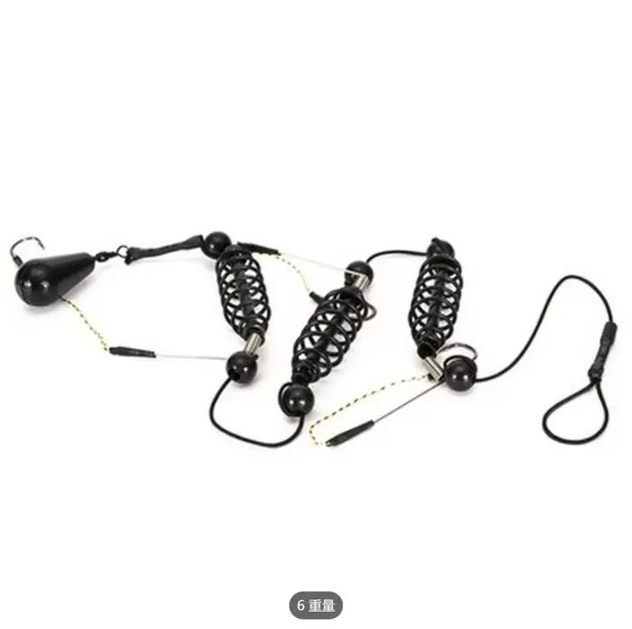Kit de pêche à la carpe 2 pièces avec feeder et hameçons, montages pré-noués pour la pêche au vif, options 15g/20g/25g/30g/35g