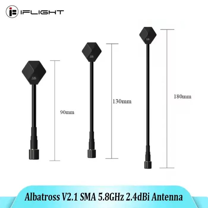 Antenne iFlight Albatross V2.1 SMA 5.8GHz 2.4dBi LHCP RP SMA / RHCP SMA 90MM/130MM/180MM pour drone de course FPV