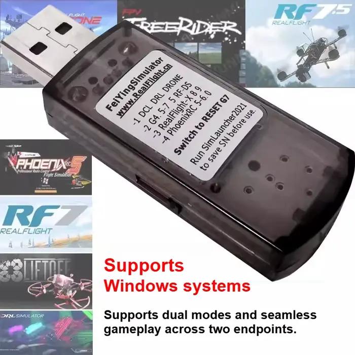Dongle Phoenix 6.0 G7 22-en-1 pour simulateur de vol de drone FPV et d'avion RC compatible avec DRL et DCL pour entraînement et compétition