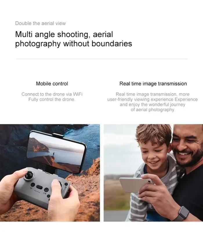 Mini drone Lenovo D16 8K HD avec double caméra professionnelle 180 °