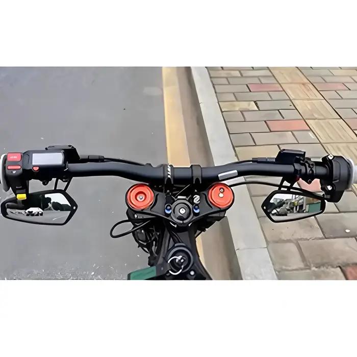 Racing LOGO 1 Paire de rétroviseurs de moto universels 7/8" 22mm pour extrémité de guidon de scooter, accessoires de rétroviseurs