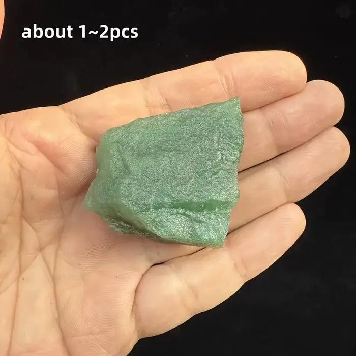 Pierre de cristal de gravier d'aventurine verte brute, naturelle brute, parfaite pour le culbutage de roche, décoration de paquet de matériel fini de bricolage, Na