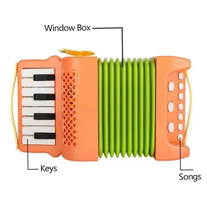 Accordéon musical pour enfants, jeu d'intérieur et d'extérieur, instruments de musique, jouets éducatifs, cadeaux pour tout-petits, garçons et filles