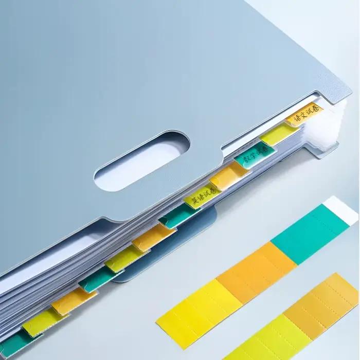 Organisateur de fichiers accordéon avec 13 poches, dossier extensible avec poche pour étiquette, ouverture verticale, format A4/Letter