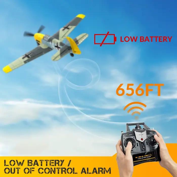VOLANTEXRC BF 109 Avion télécommandé 4 canaux prêt à voler pour les débutants avec système de stabilisation Xpilot (761-11) RTF