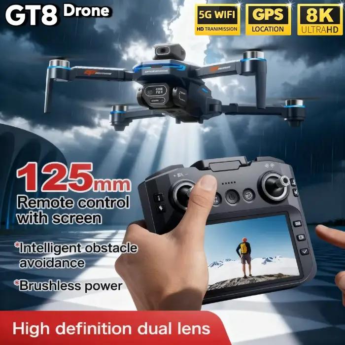 Drone GT8 authentique avec caméra double professionnelle 4K