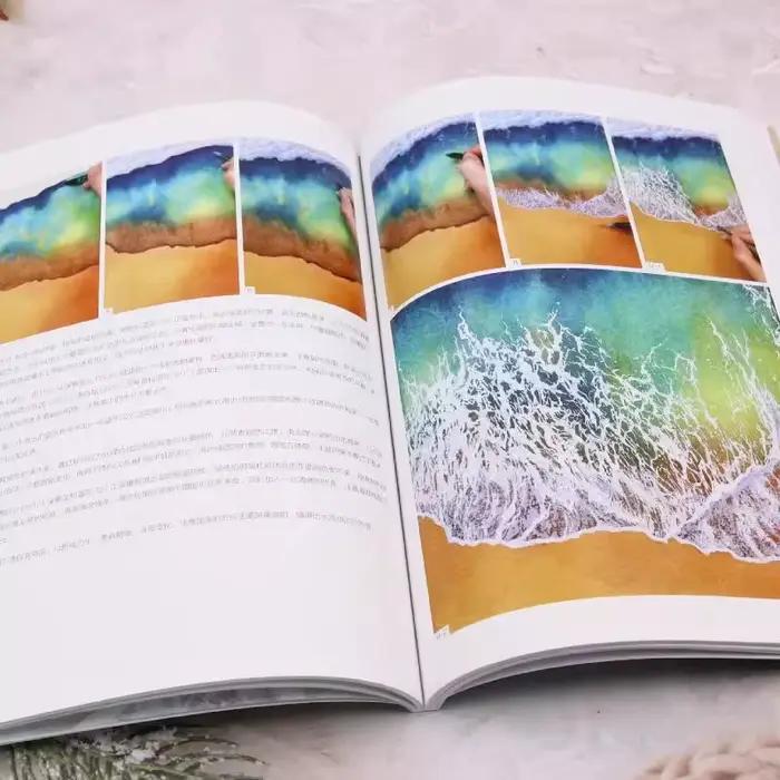 Livre de tutoriel sur l'aquarelle Dream Sea : Guide étape par étape des techniques de peinture de base, apprentissage artistique facile pour les artistes débutants