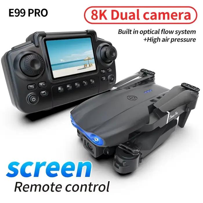 Drone E99 Pro avec caméra HD 8K, quadrirotor télécommandé, avion à quatre axes, maintien d'altitude, jouet volant GPS pour la photographie aérienne, usage intérieur/extérieur, occasion spéciale