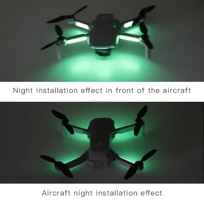 Autocollants lumineux universels pour drone DJI Lito 1/X1/Neo 2/Neo/Mini 3 4 5Pro/Air 3 phosphorescents pour vols de nuit sécurité personnalisation protection carrosserie