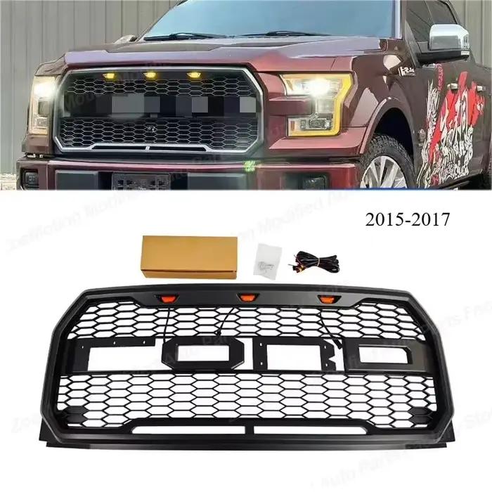 Grille de pare-chocs avant pour Ford F150 2009 2010 2011 2012 2013 2014 2015 2016 2017, grilles de course modifiées, style Raptor, kit carrosserie