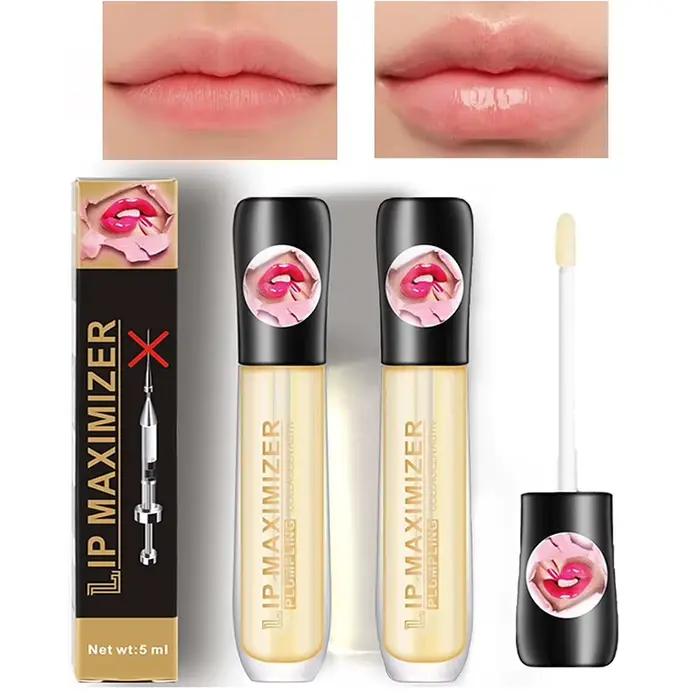 Gloss à lèvres repulpant liquide, Huile à lèvres transparente, Imperméable, Hydratant, Longue tenue, Nourrissant, Maquillage et Soin des lèvres