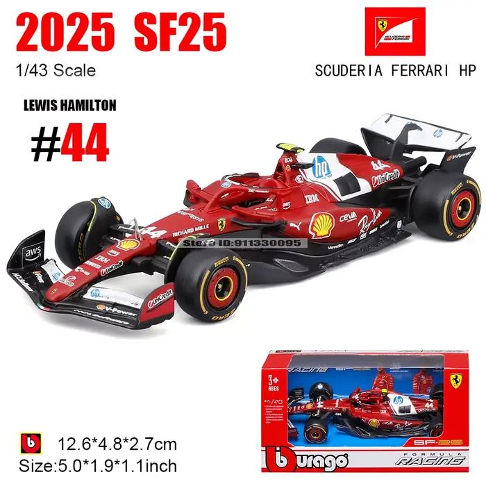 Bburago 1:43 Monza GP 2025 F1 Scuderia Ferrari HP SF25 # 16 Charles Leclerc # Modèle de voiture en alliage 44 Lewis