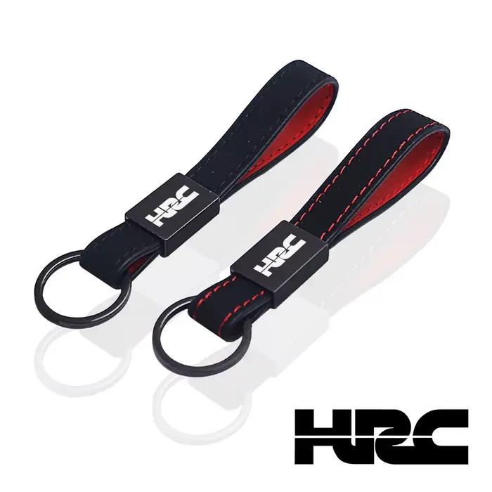 Porte-clés de moto en cuir pour honda HRC, accessoires de voiture