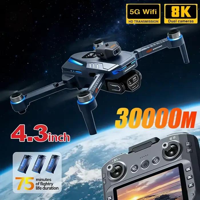 Drone 5G GT8 MAX GPS 8K Double caméra Photographie aérienne Moteur sans balais FPV Quadricoptère pliable 30000m