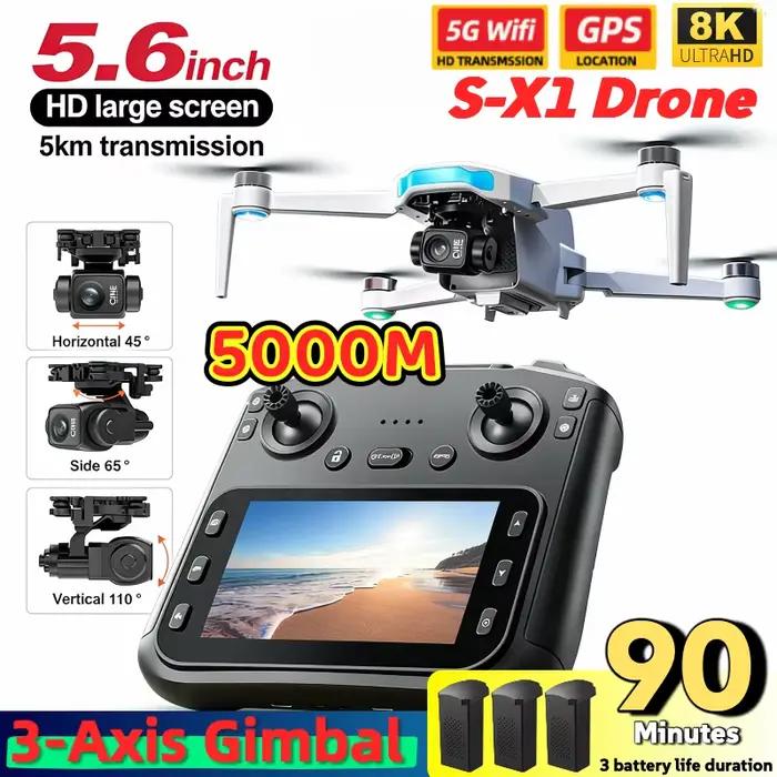 Drone GPS S-X1 MAX avec cardan 3 axes