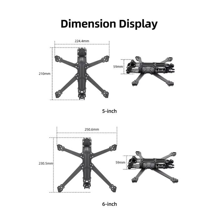 Drone FPV à cadre GEPRC Vapor X5/X6 D5/D6 pour vapeur GEP