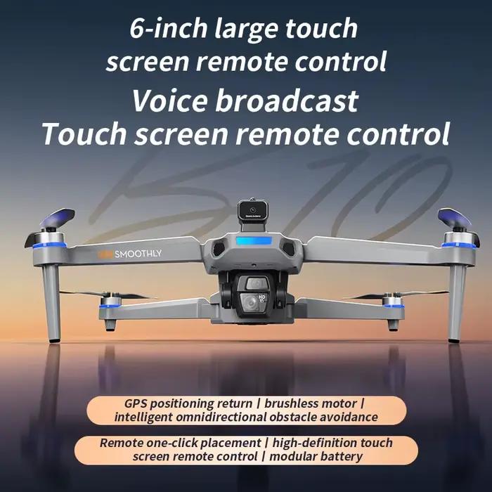 Dernier modèle 2026 Drone de pêche à écran tactile GPS Retour intelligent Caméra 4K 5G Largage aérien Longue autonomie de vol Batterie 3800 mAh 3 km