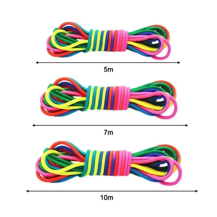 Corde à sauter Super élastique de 5 à 7M, entraînement d'endurance, jouets d'exercice amusants, intérieur et extérieur, groupe domestique, sangle de corde à sauter en caoutchouc réglable
