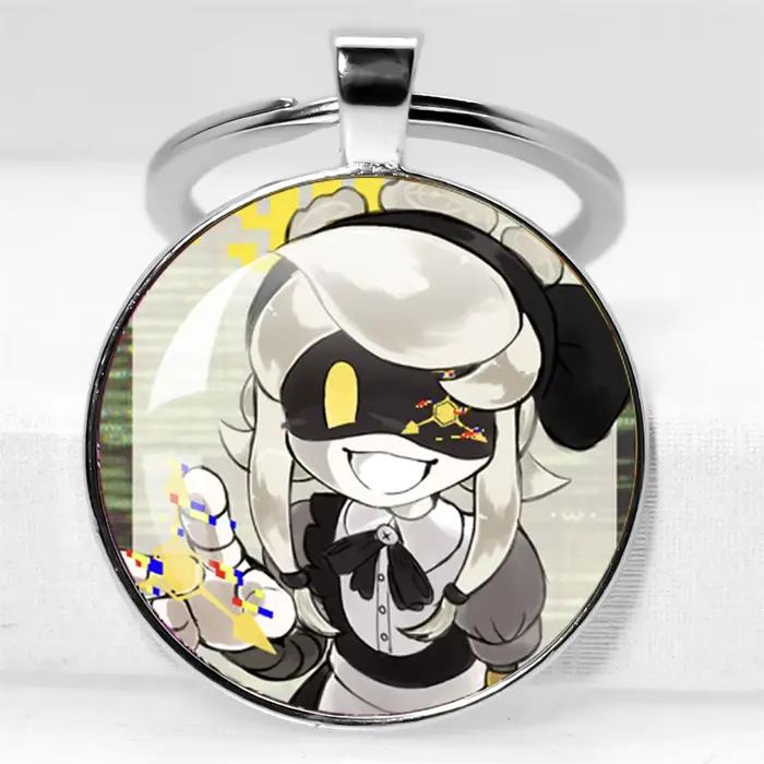 Porte-Clés avec Pendentif en Verre, Accessoires de Bijoux, Cadeau Robot Tueur, Dessin Animé Kawaii, Clés de Drones de Meurtres, Cyn, Chien N, MERCEDES I