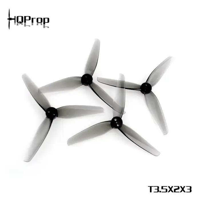 Hélices de drone T3.5X2X3 jaune 3,5 pouces pour hélicoptères 3 lames légères composite pour vols rapides et précision