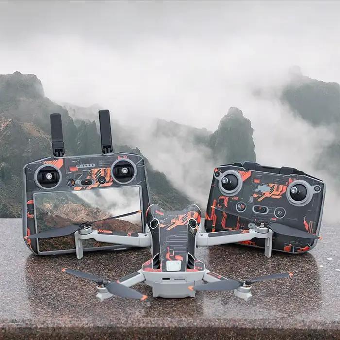 Volodymyr autocollant coloré pour DJI Mini 4 Pro décalcomanie RC 2/RC-N2 couverture de protection à distance anti-rayures étanche Drone décoratif