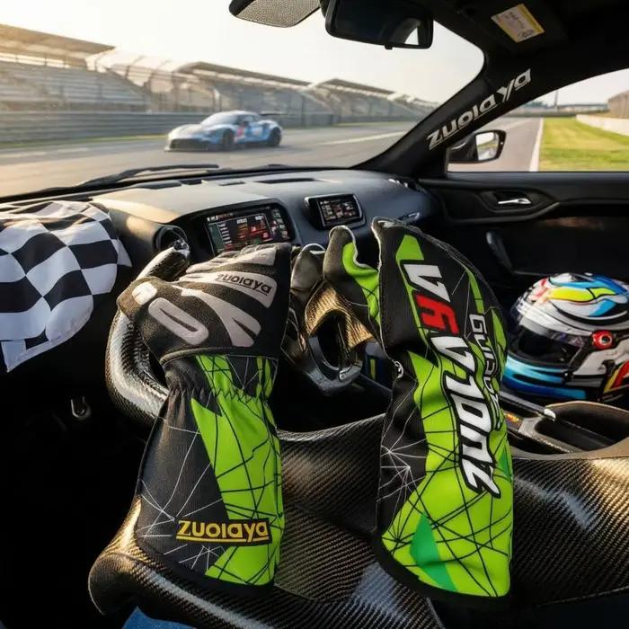 Gants de course en silicone avec impression graphique, légers, extensibles, accessoire sportif, gants de conduite pour karting