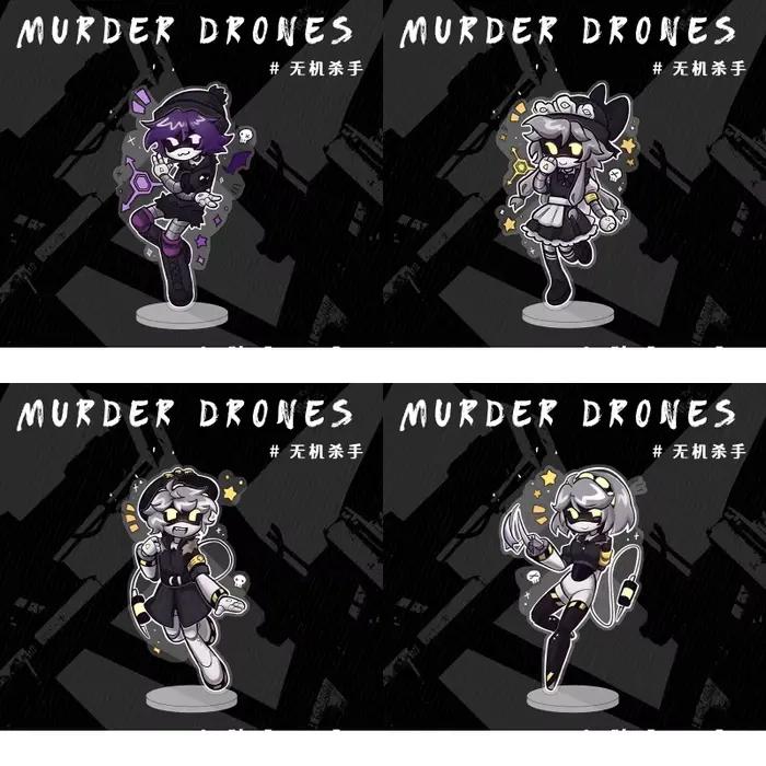 Murder Drones Uzi Doorman Absolute Solver Cyn Doll Mini figurine en acrylique, décoration de bureau, cadeaux de Noël pour amis, 10 cm
