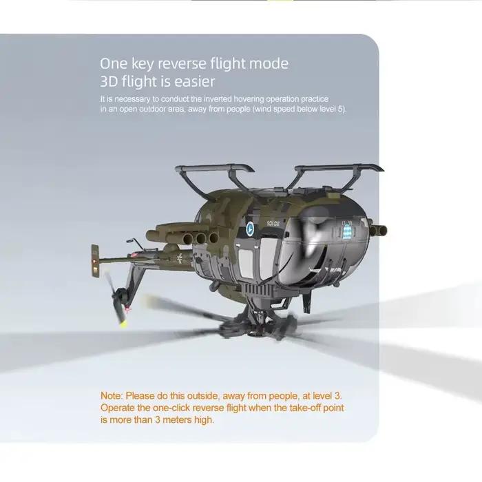 Hélicoptère RC ERA C180 BO105 1:25 6CH Brushless 3D Stunt à hélice unique sans aileron avec positionnement par flux optique Jouets aériens