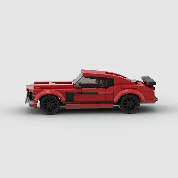 Boss 302 MOC voiture vitesse Super véhicule de course 69 Mustang modèle technique bloc de construction course rallye Sport brique cadeau de noël ville