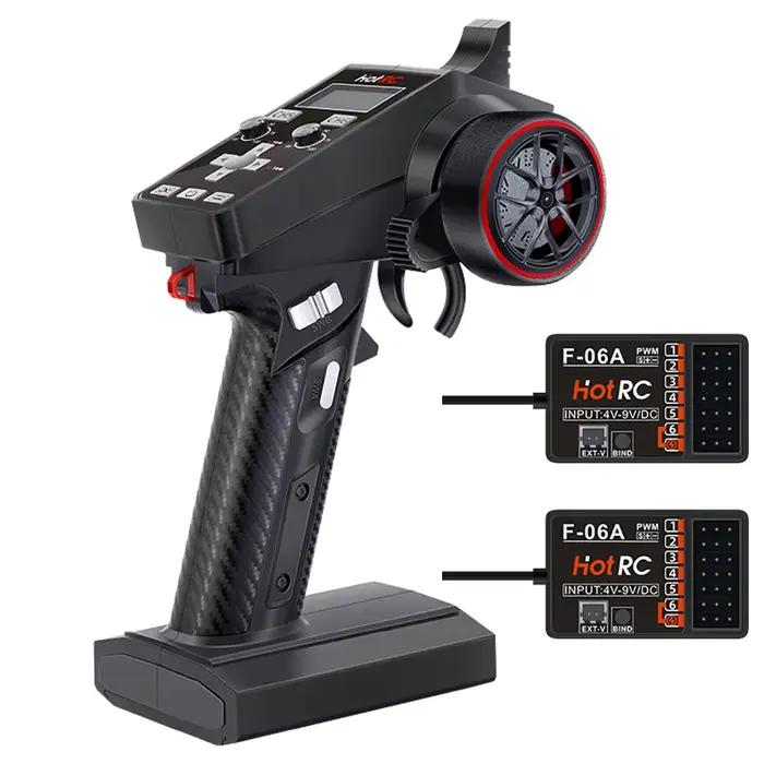 HOTRC CT-6A 2.4GHz 6CH télécommande système Radio transmetteur écran LCD avec récepteur F-06A pour RC voiture réservoir bateau