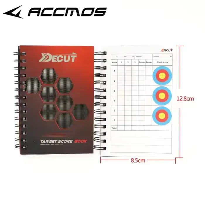 ACCMOS Jotter tir à l'arc livre de marquage cible Score cahier Points de tir quotidiens course Score Pocketbook cible anneaux Score cahier d'exercices