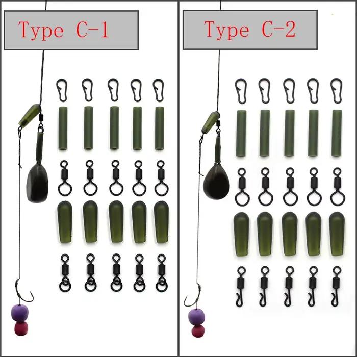 5 kits de plate-forme de course pour accessoires de pêche à la carpe manchons anti-enchevêtrement à changement rapide plates-formes de cheveux pivotantes carpe feeder matériel de pêche