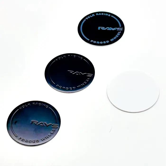 4 autocollants de voiture VOLK Racing RAYS de 45 mm, 50 mm, 56 mm pour emblèmes de moyeu de roue vierge, couvercles de jante et accessoires de style