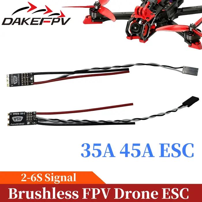 Contrôleur de vitesse électronique mini ST32 35A 45A ESC 2-6S avec câble de signal PWM/DSHOT/Sine pour drones de course FPV et voitures RC Crawler
