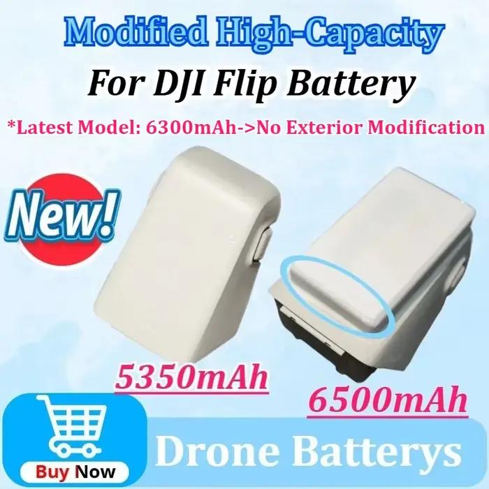 Batteries de drone haute capacité 5350mAh 6300mAh 6500mAh pour DJI Flip