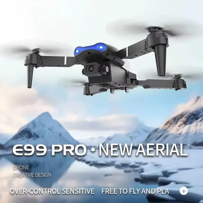 Drone E99 K3 Pro HD 4K avec caméra, mini-hélicoptère RC pliable pour tous les âges, occasions spéciales et captation de vues panoramiques