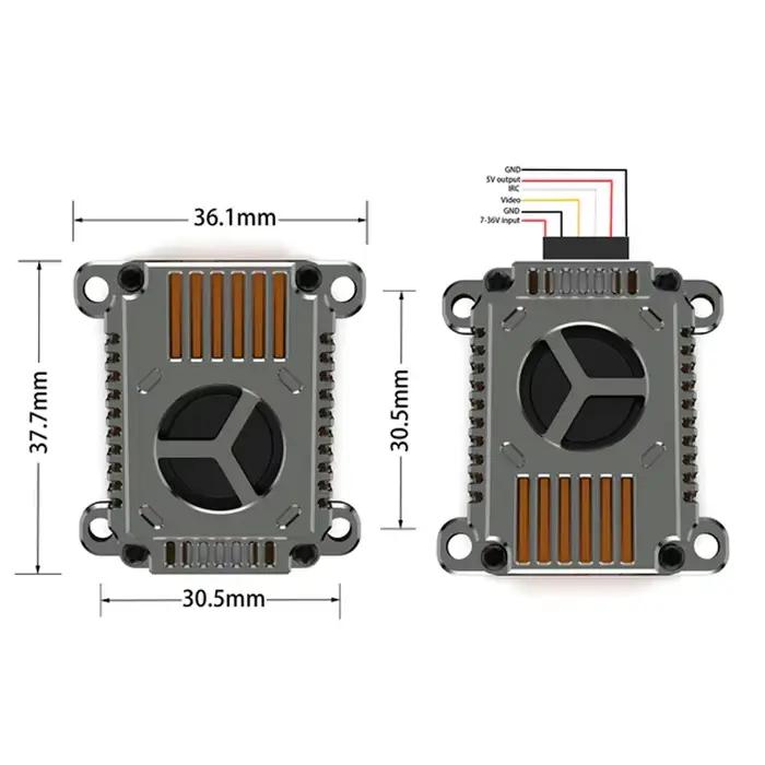 Transmetteur et récepteur vidéo UAV 5.8Ghz 3W 5.8G FPV VTX pour transmission longue portée de drone