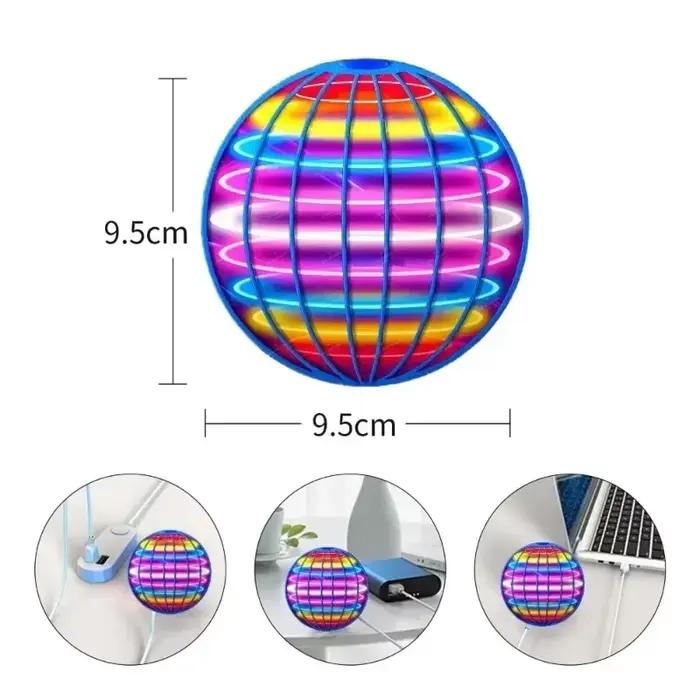 Balle volante Boomerang Spinner jouets Drone de commande manuelle 360 ° Mini ovni rotatif avec lumières LED pour enfants