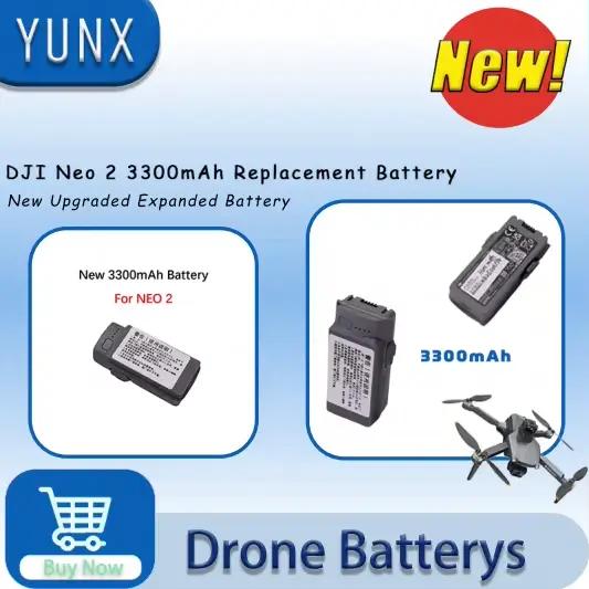 Batterie de plus grande capacité 3300 mAh pour drone DJI Neo 2